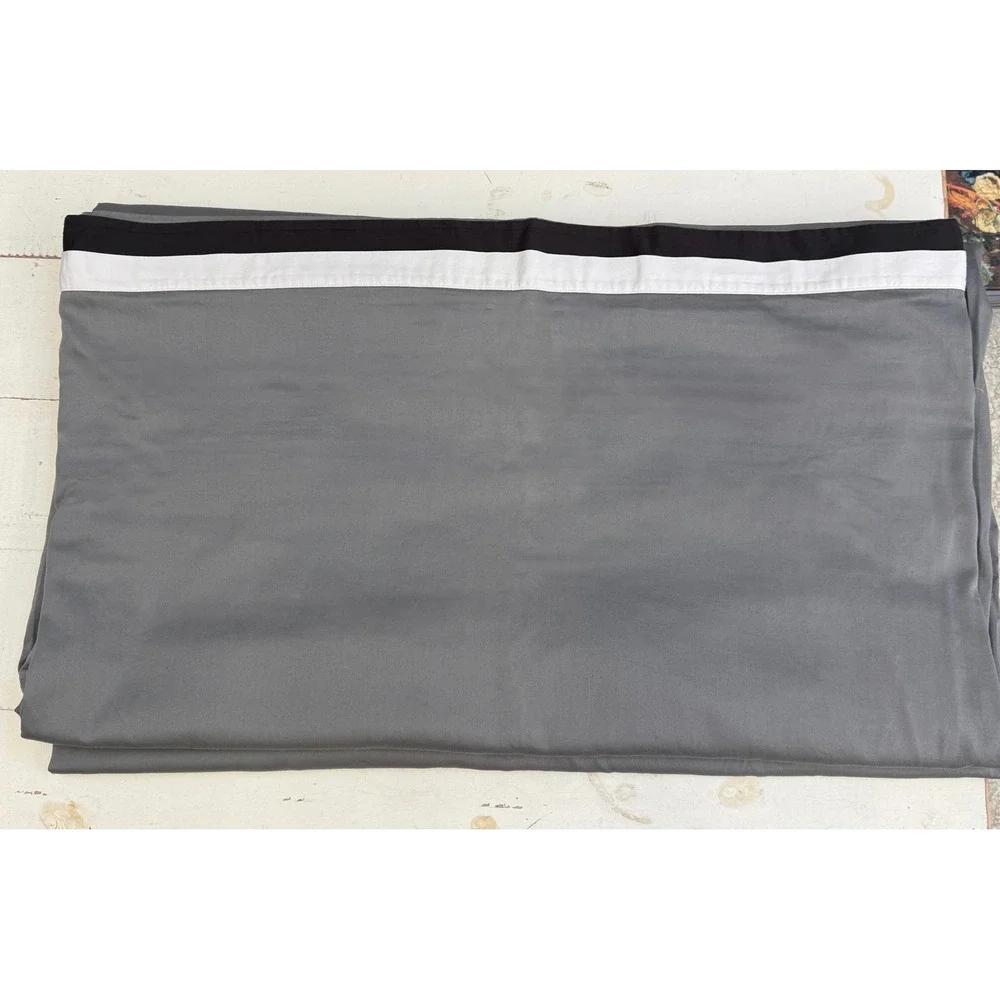 Frette King Duvet Cover & Euro Sham Set Grey Black White‎ Luxury Bedding NWOT